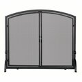 Blueprints Single Panel Black Wrought Iron Screen With Doors- Medium BL2566996